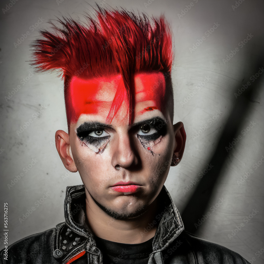Generative AI - Fierce and Forward: A Portrait of a Punk Rocker with ...