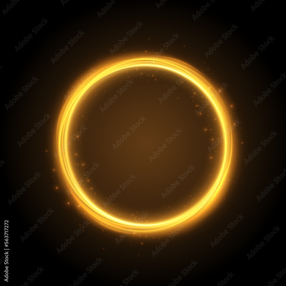 Glowing Round Frame With Light Circle Effect Abstract Circular Background  With Glowing Light Place For Your Game Link Web Design Abstract Neon Light  Stock Illustration - Download Image Now - iStock