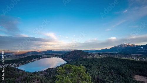 Zeitraffer Klopeiner See, Kärnten, Österreich | Sonnenuntergang Abendstimmung  photo