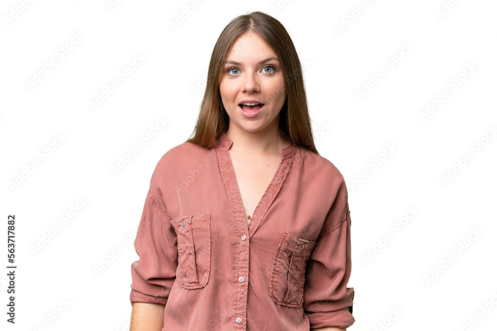 Young beautiful blonde woman over isolated background with surprise facial expression Young beautiful blonde woman over isolated background with surprise facial expression