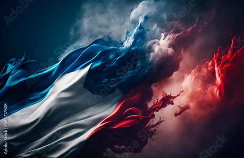 couleurs du drapeau français déstructuré. IA générative