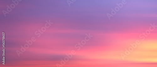 Colorful cloudy sky at sunset. Gradient color. Sky texture, abstract nature background motiom blur as gradient for blank, page or template