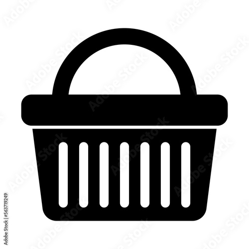 Shopping basket icon. Vector design element.