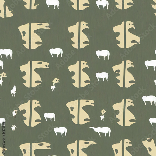 Photography pattern with elephants - Floya FYN002