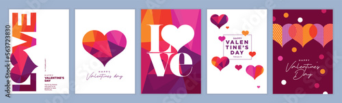 Valentines day greeting cards set. Vector illustration concepts for background, greeting card, website and mobile website banner, social media banner, marketing material.