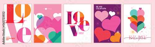 Set of Valentines day greeting cards and banners. Vector illustration concepts for background, greeting card, website and mobile website banner, social media banner, marketing material.