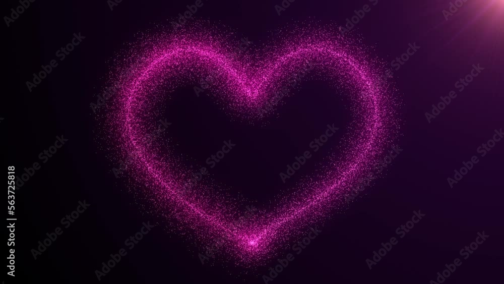 Pink particles heart animation. Pink particles heart animation.