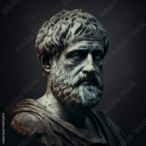 Sculpture portrait of Aristotle photo