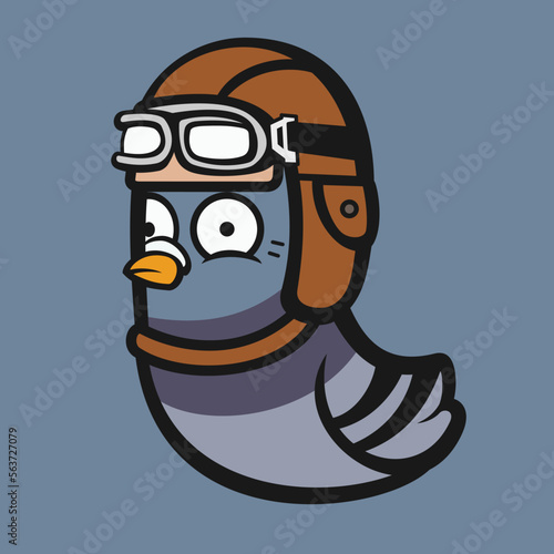 funny aviator pigeon