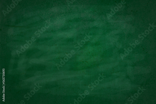 Green Chalkboard texture for school display backdrop. Chalk traces erased with copy space for add text or graphic design grunge background. Dark green board wall backdrop. Education concepts.