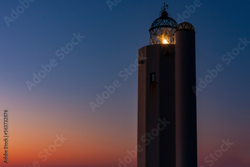 Gorliz lighthouse at dusk
