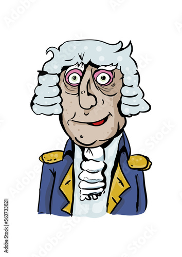 George Washington - cartoon, caricature