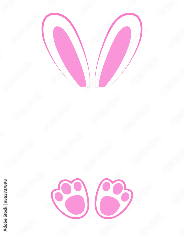Template with rabbit ears for postcard. Easter template on a transparent background.
Template with rabbit ears for postcard. Easter template on a transparent background.