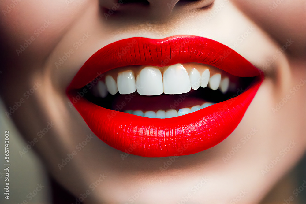 Perfect lips. shot of womans lips. Generative AI. Perfect lips. shot of womans lips. Generative AI.