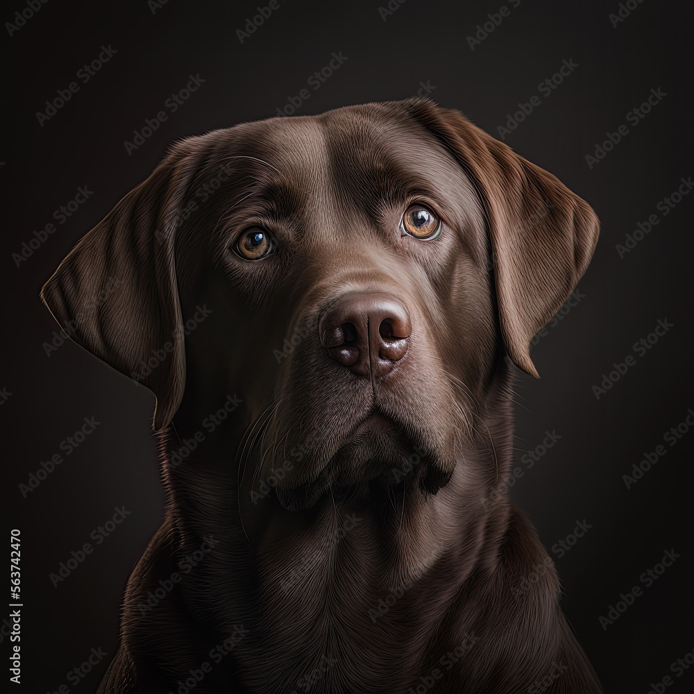 Chocolate Brown Labrador Portrait Chocolate Brown Labrador Portrait
