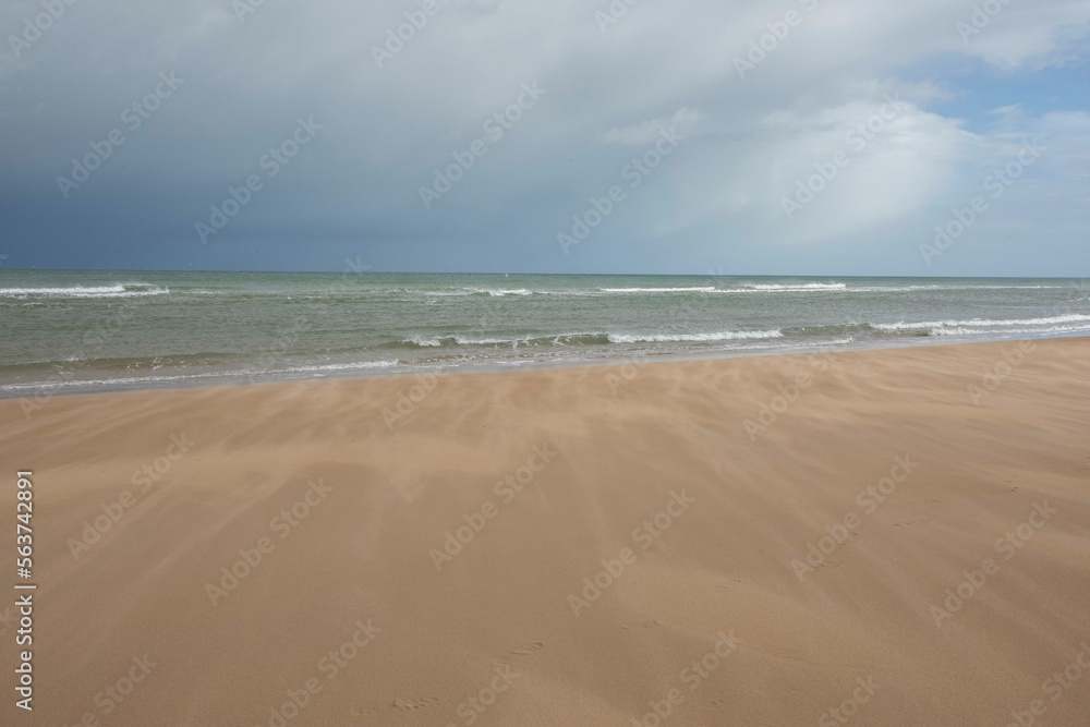 View of the English Channel from Omaha Beach, Normandy, France