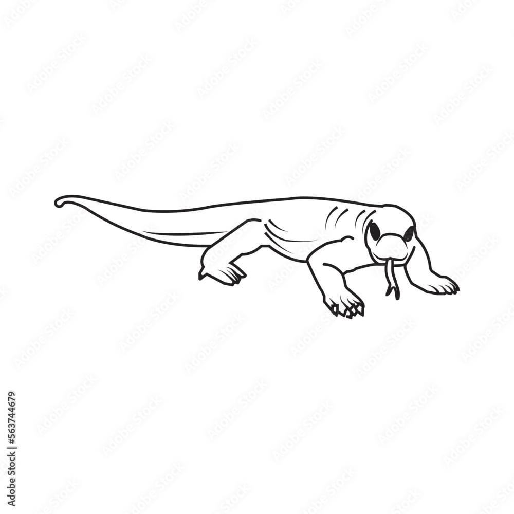 Obraz premium Komodo dragon icon,