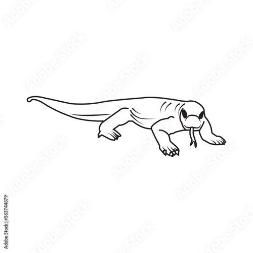 Komodo dragon icon,