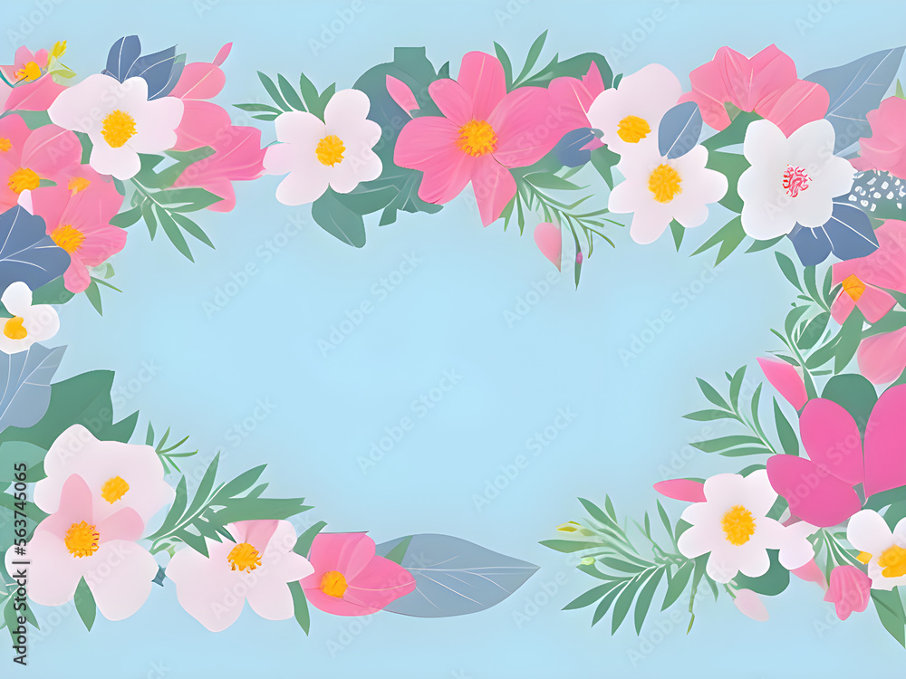 frame with flowers frame with flowers