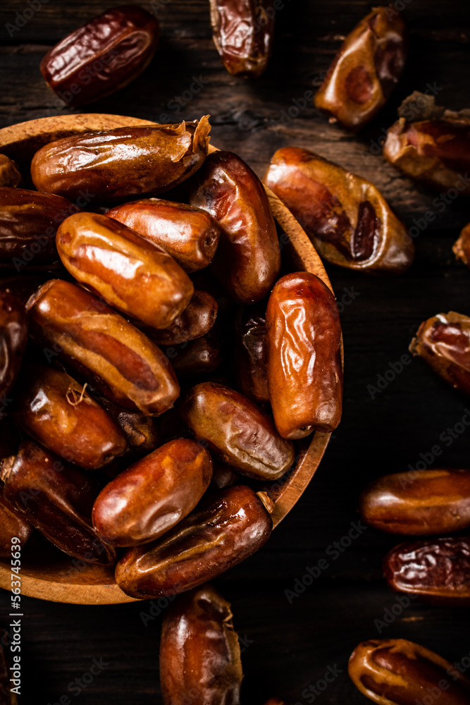 Ripe dates on a plate. Ripe dates on a plate.
