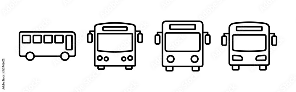 Bus icon vector for web and mobile app. bus sign and symbol. transport symbol Bus icon vector for web and mobile app. bus sign and symbol. transport symbol