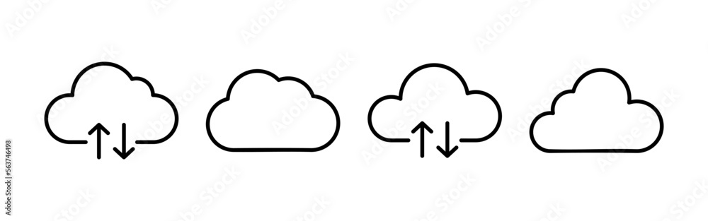 Cloud icon vector for web and mobile app. cloud sign and symbol Cloud icon vector for web and mobile app. cloud sign and symbol