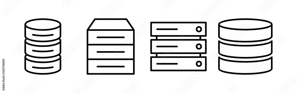 Database icon vector for web and mobile app. database sign and symbol Database icon vector for web and mobile app. database sign and symbol