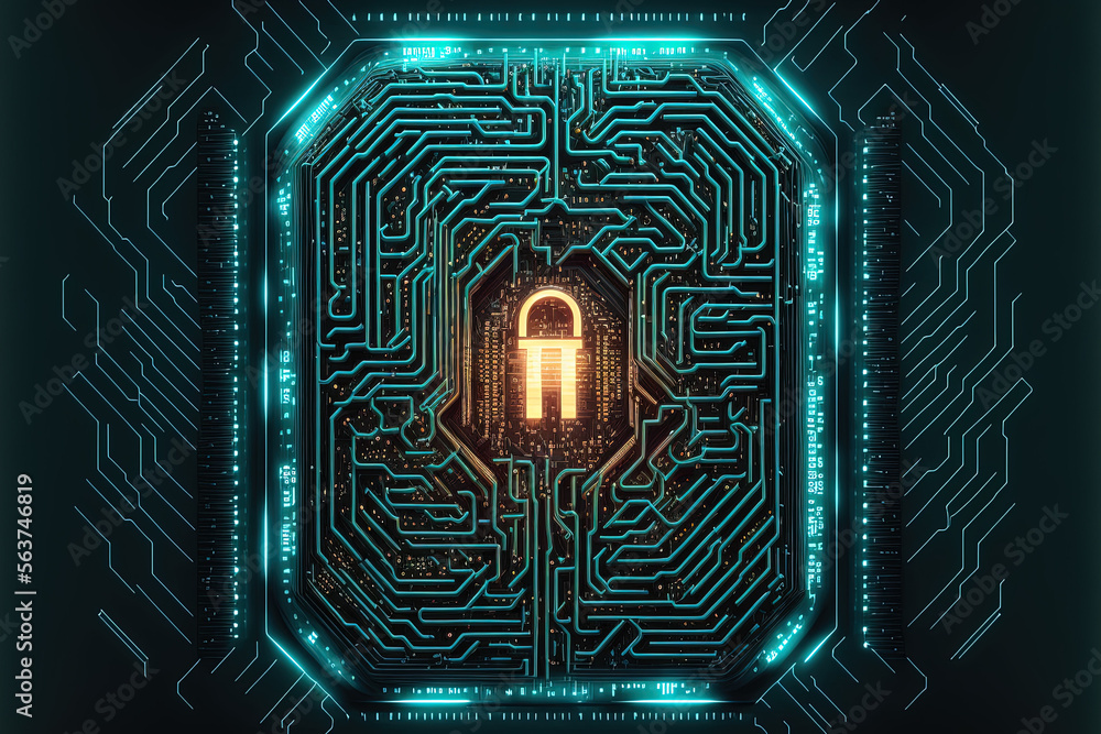 Ai Generated Artwork Cybersecurity Network Tech Microchip Digital Ai Generated Artwork Cybersecurity Network Tech Microchip Digital