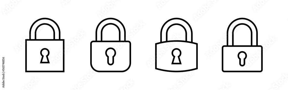 Lock icon vector for web and mobile app. Padlock sign and symbol. Encryption icon. Security symbol Lock icon vector for web and mobile app. Padlock sign and symbol. Encryption icon. Security symbol