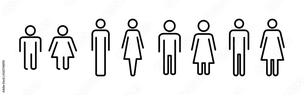 Man and woman icon vector for web and mobile app. male and female sign and symbol. Girls and boys Man and woman icon vector for web and mobile app. male and female sign and symbol. Girls and boys