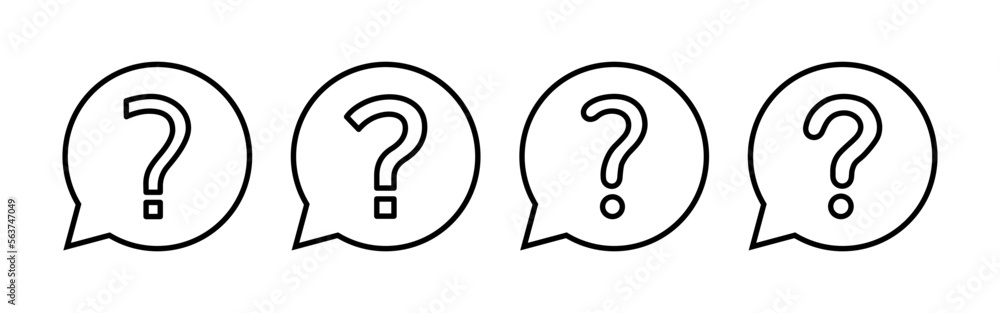 Question icon vector for web and mobile app. question mark sign and symbol Question icon vector for web and mobile app. question mark sign and symbol