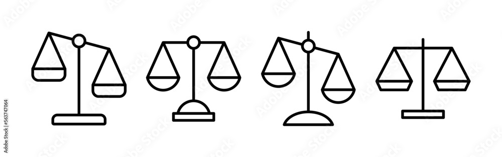 Scales icon vector for web and mobile app. Law scale icon. Justice sign and symbol Scales icon vector for web and mobile app. Law scale icon. Justice sign and symbol