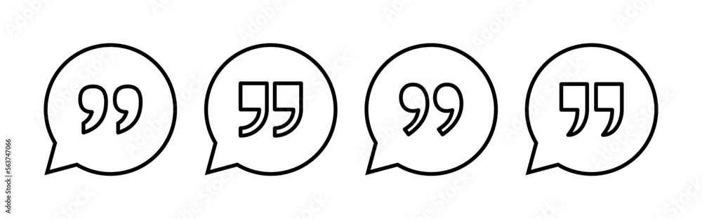 Quote icon vector for web and mobile app. Quotation mark sign and symbol Quote icon vector for web and mobile app. Quotation mark sign and symbol