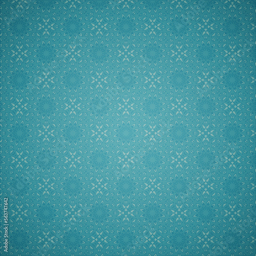 blue background with a mandala pattern