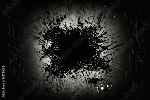 black shatter. abstract. background. crash. crack. destruction