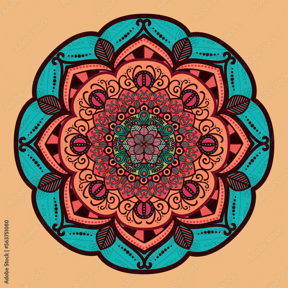 colorful mandala ornamental round ornament