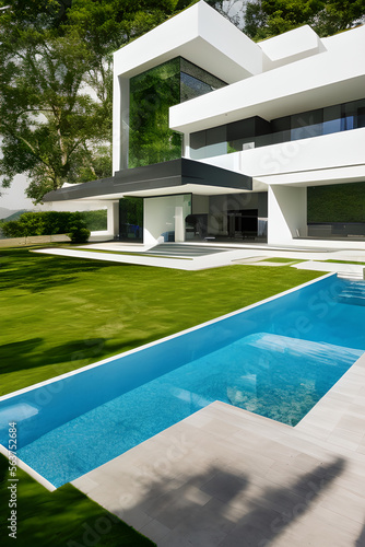 dream home architecture of a luxury modern and classic design house, generative ai © dea