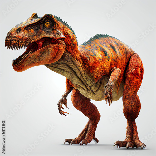 Ceratosaurus full body image with white background ultra realistic     © VIX
