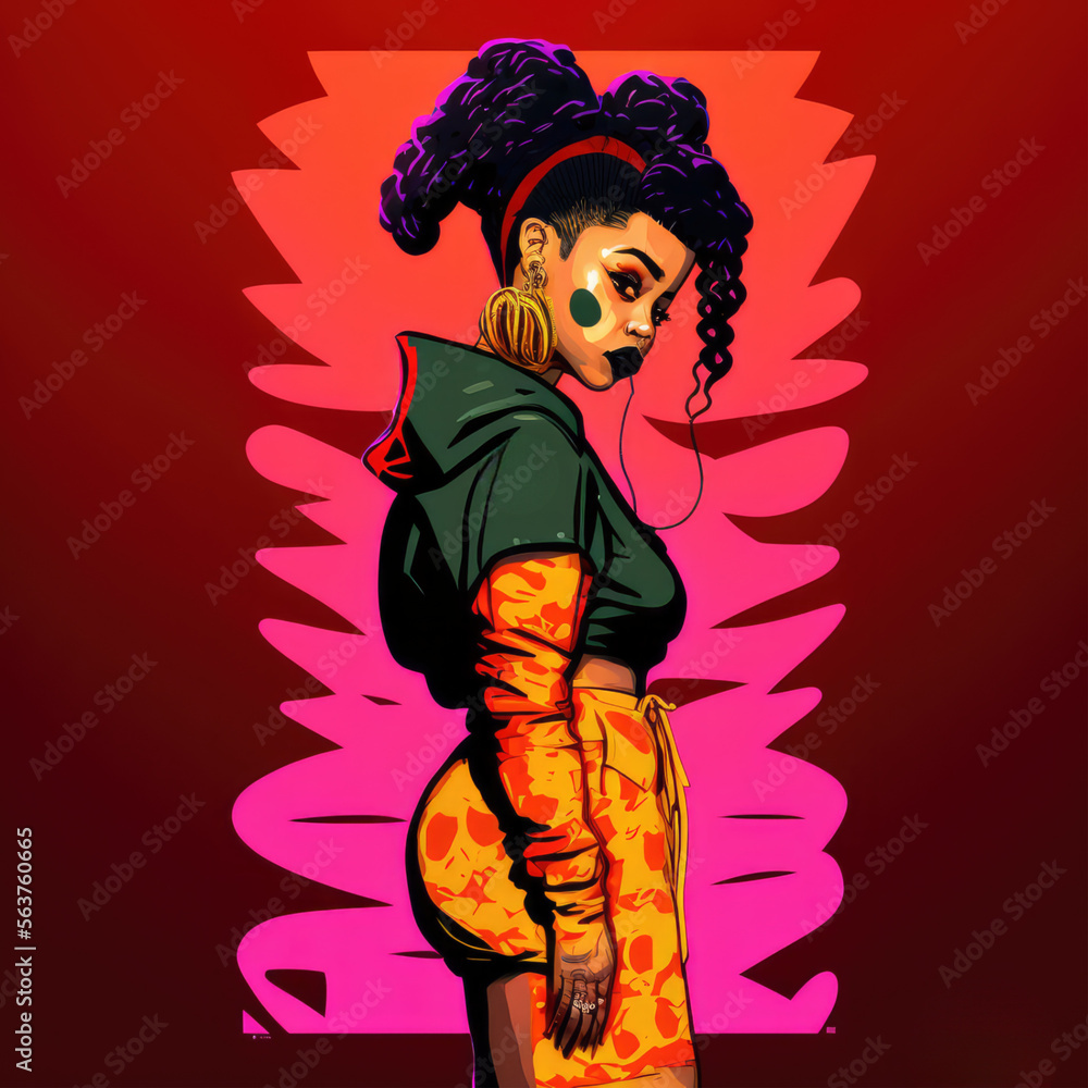 Stylish Female Abstract Art - Unique Design featuring a Beautiful Woman Stylish Female Abstract Art - Unique Design featuring a Beautiful Woman