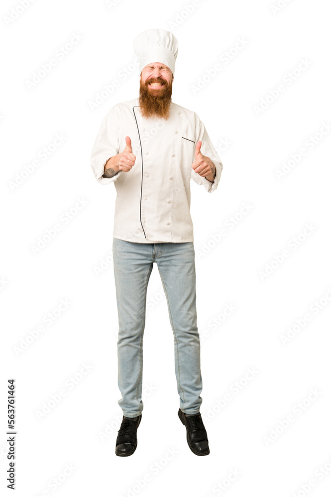 Cook man full body jimping cut out isolated Cook man full body jimping cut out isolated