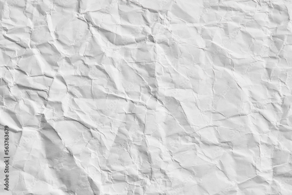 Fototapeta premium White crumpled paper texture background