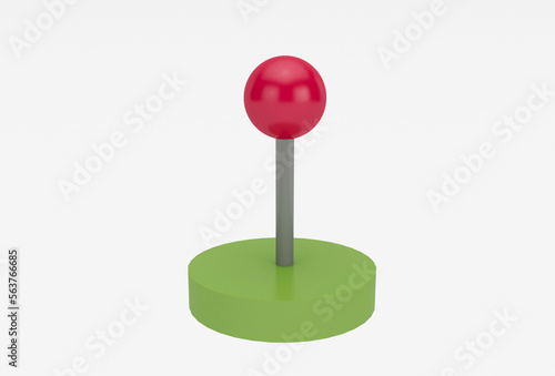 Location map pin gps pointer markers 3d illustration for destination minimal 3d rendering.