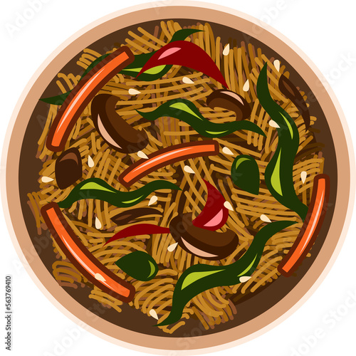 Japchae png graphic clipart design