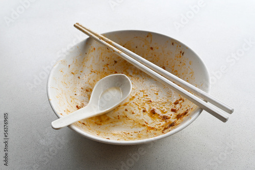 an empty bowl after a meal