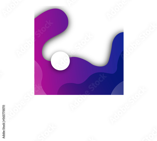 Blue and purple waves background, Abstract fluid waves background transparent PNG social media post template, square size transparent background 