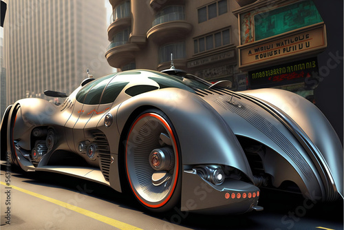 Futuristic car vehicle exotic super car Generative AI illustrations
