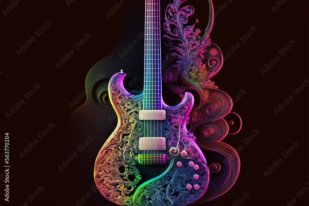 Electric guitar RGB music equipament