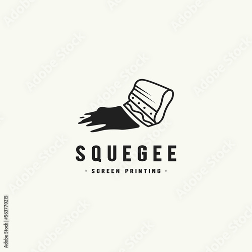 squeegee vintage logo design inspiration