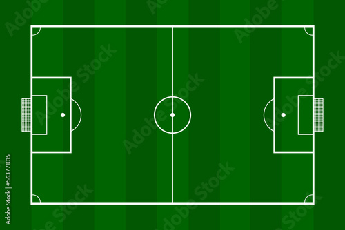 Vector green soccer field or football field