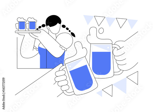 Beer fest abstract concept vector illustration.